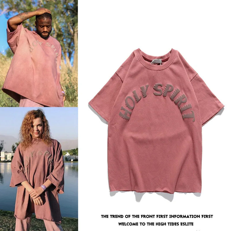 Уличный бренд Kanye 2020 футболка с коротким рукавом и до локтя в стиле 20SS для мужчин