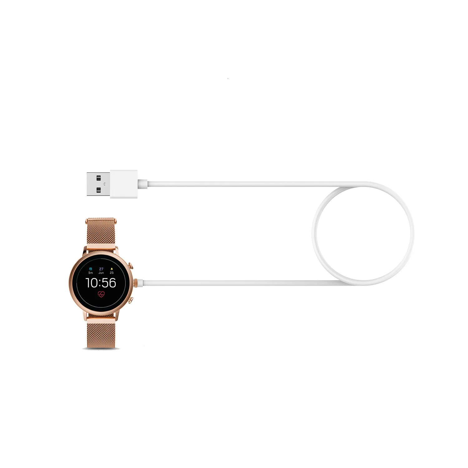 Магнитное зарядное устройство USB для Fossil Gen 4 Gen 5/Misfit Vapor 2, кабель для быстрой зарядки, Emporio Армани/Скаген фальстер 2/дизель-защита 2,5