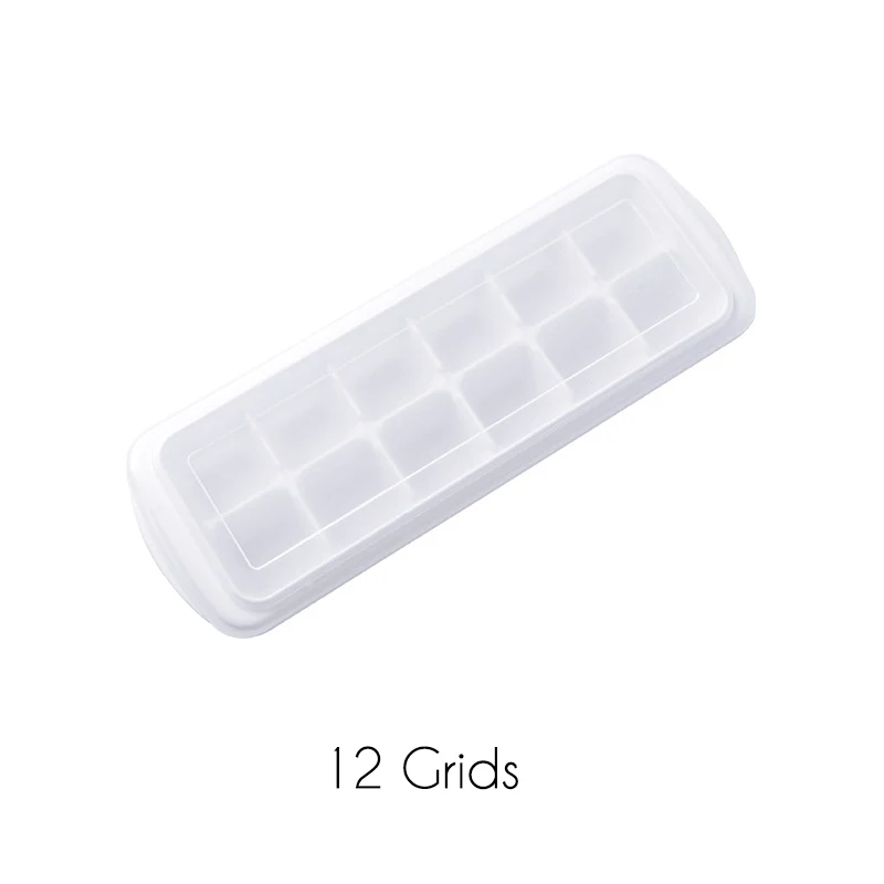 12 Grids 12/48/60 Grids BPA Free Plastic Ice Tray Fruit Ice Cube Maker DIY Creative Small Ice Cube Mold Square Shape Kitchen Accessories - Цвет: 12 Grids