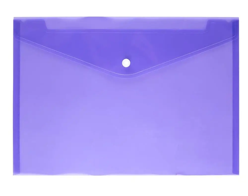 A4 прозрачная папка для документов Папка с файлами канцелярский школьный офисный чехол PP 6 цветов - Цвет: Фиолетовый