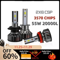 20000LM Voiture Phare Voiture Lumières H4 H7 H1 H8 H9 H11 9005 Hb3 4300K 6000K 8000K Auto Antibrouillard 55W 24V LED Ampoule 9006 Hb4 12V 