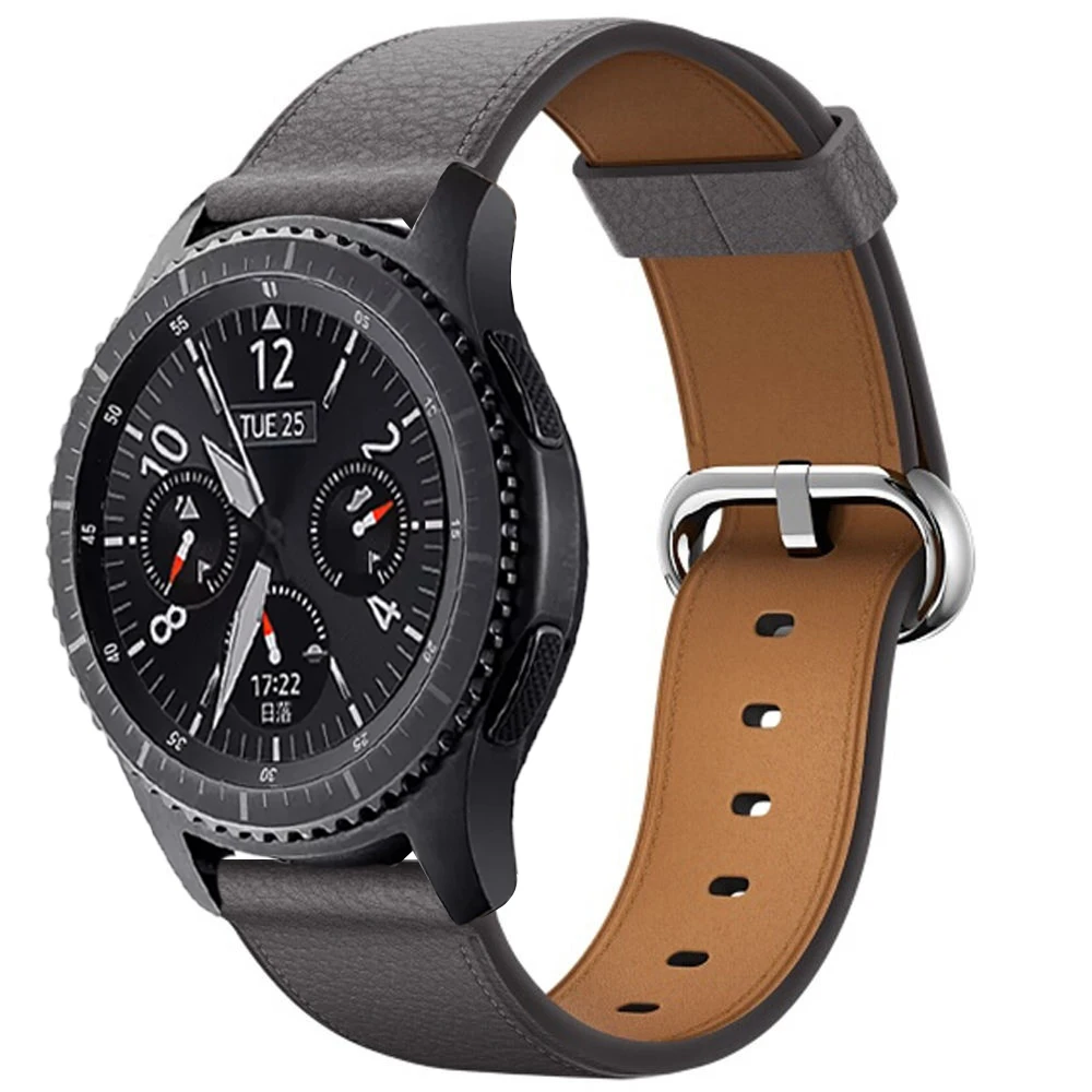 Ремешок для часов samsung gear S3 ремешок черный коричневый классический galaxy Watch active 46
