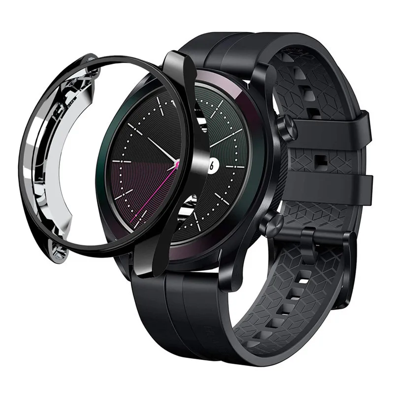 Чехол для часов, мягкий защитный чехол для huawei Watch GT 42 мм, элегантный чехол, TPU бампер для часов GT 2/1 46 мм/2 Pro, аксессуары для рамки