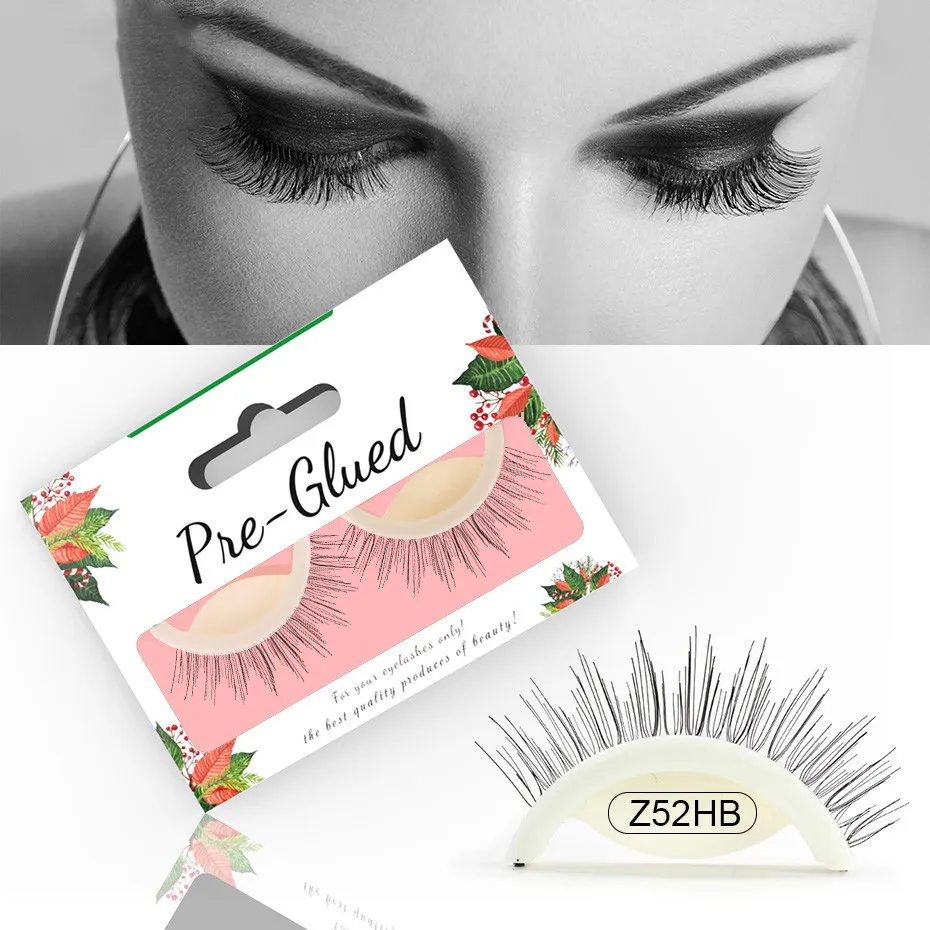 Genailish 1 Pair synthetic Self adhesive 3D False Eyelashes No Glue