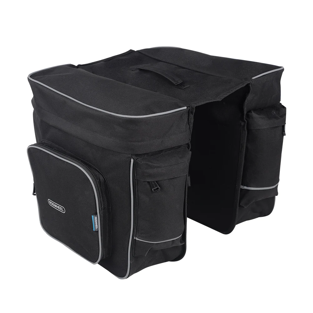 ROSWHEEL 30L Trunk Bag Pannier Cycling Bicycle Black Rear Bike Double Side Rack Tail Seat Outdoor | Спорт и развлечения