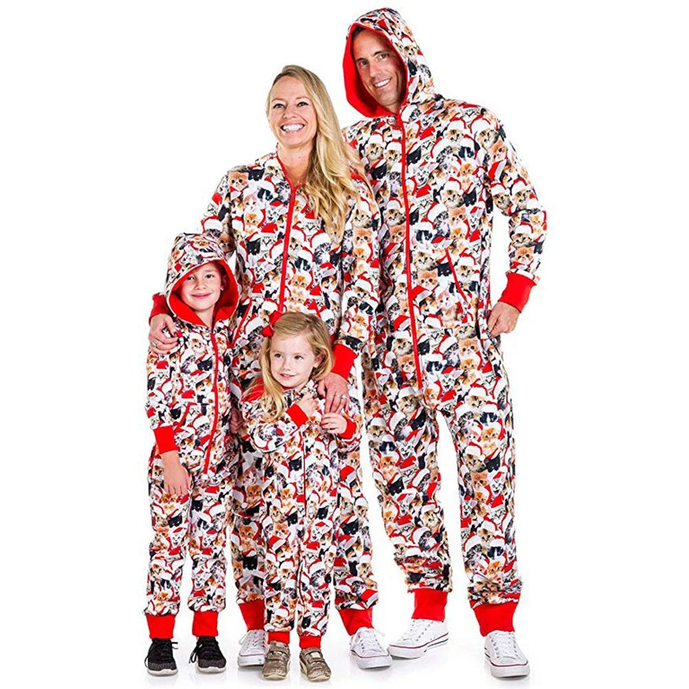 Family christmas cat pajamas Clearance