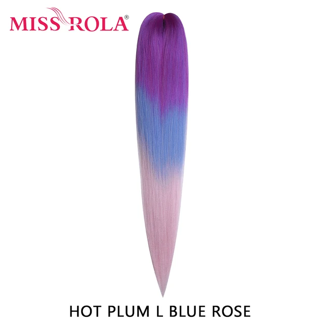 Miss Rola Synthetic 26 Inches 75g Kanekalon Hair Wholesale Bulk Braid Hair Extension Pre Stretched Pink Blonde Twist Jumbo Braid M1b/red