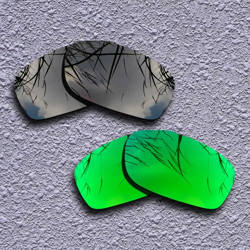 2 Pairs Polarized Replacement Lenses for Oakley Fives Squared Sunglasses- Multiple Choices - Цвет линз: Black-Green