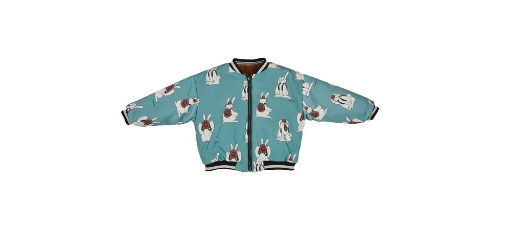 Новая детская куртка на осень и зиму для мальчиков и девочек короткая одежда с кроликом хлопковая куртка, 19