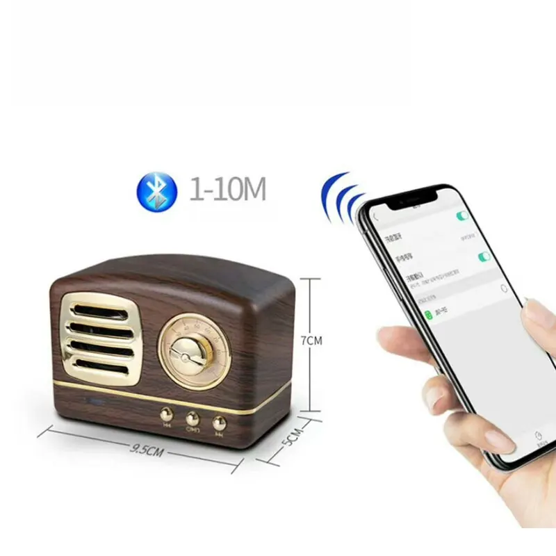 Ретро Bluetooth динамик HM11 altavoz bluetooth tronsmart Саундбар мини-динамик s громкий динамик Бумбокс 3D стерео HiFi Звук TF