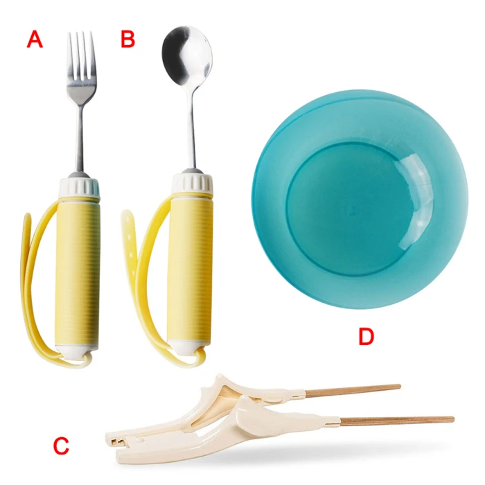 Hemiplegia пожилая посуда для инвалидов еда вилка ложка анти-встряхивание анти-всплеск инструмент FP8