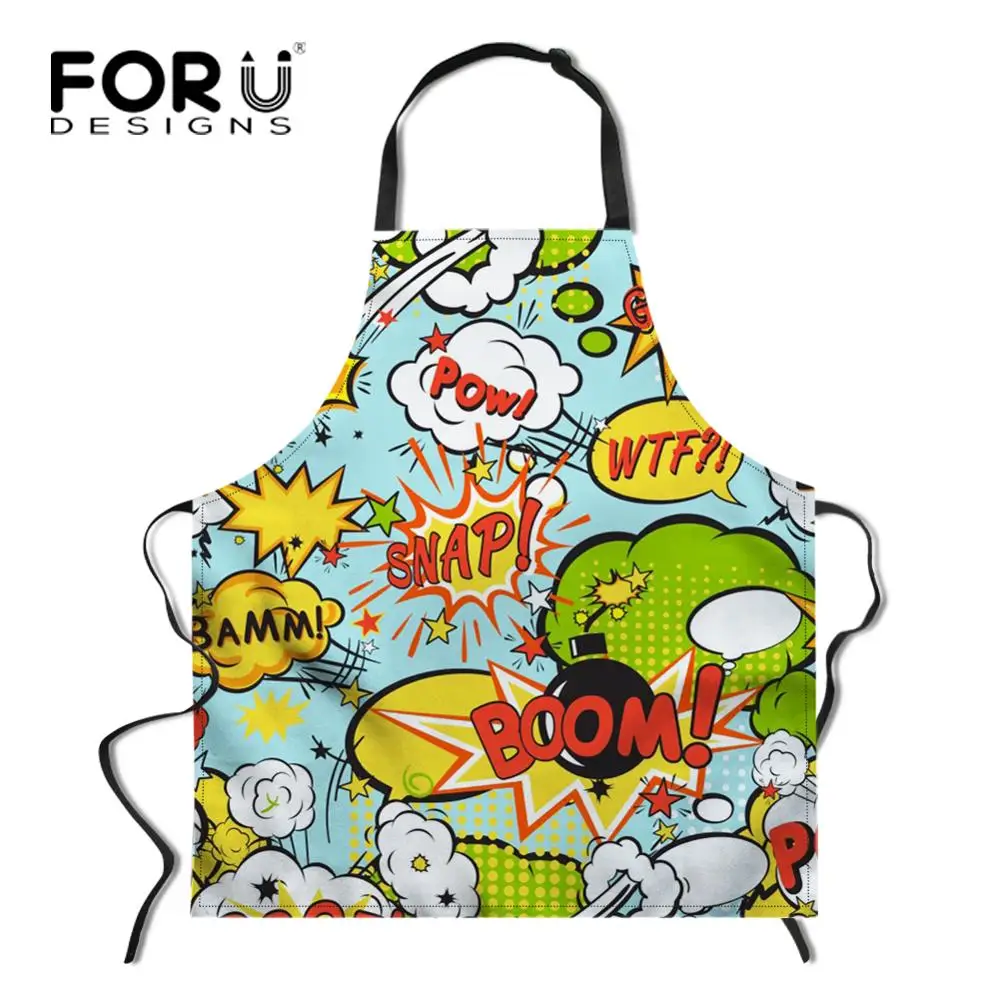 YY0673R FORUDESIGNS/кухонный фартук с принтом гамбургера, забавные фартуки для приготовления хот-догов для мужчин и женщин, полиэстер, шеф-повара, выпечка, барбекю нагрудник - Цвет: YY0673R