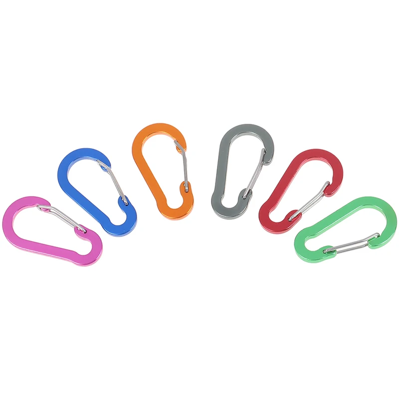 5pcs Gourd-shaped Stainless Steel Climbing Carabiner Key Chain Clip Hook Buckle Keychain Outdoor