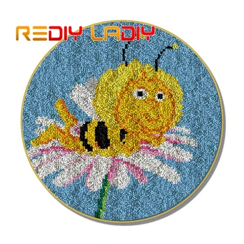 

Latch Hook Rug Kits DIY Crocheting Carpet Rug Cartoon Maya Acrylic Yarn Printed Canvas Cushion Mat Crochet Wall Tapestry Crafts