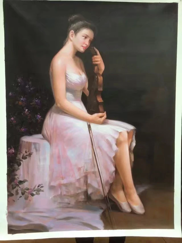 Красный Красота Масляной Живописи ручная роспись без рамы Pino Daeni импрессионист рисунок Холст Искусство - Цвет: Красный