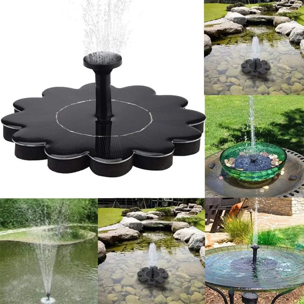 Solar Power Fountain Water Pump Panel Pond Pool Submersible Watering Kits Garden 