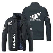 Honda Motorcycle Jacket 2021 new Honda Wing Logo Print Fashion Trend Bike Jacket Windbreaker Bomber Jacket Men's Clothing Coats