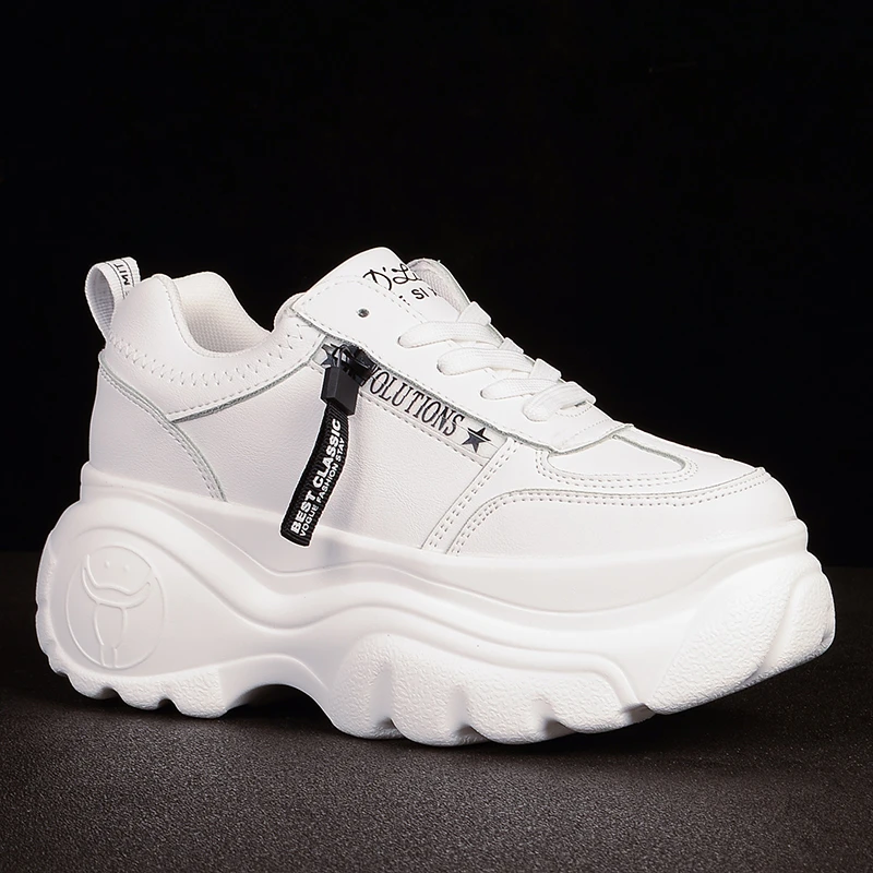White thick soled trainers Clearance