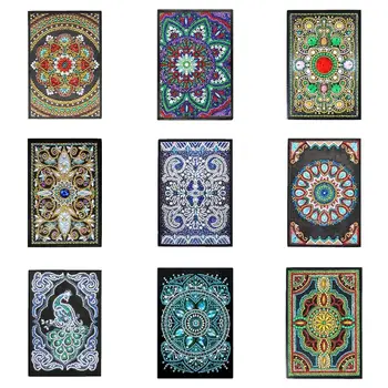 

50 Pages Diamond Painting Notebook DIY Mandala Special Shaped Embroidery Cross Stitch A5 Diary Book