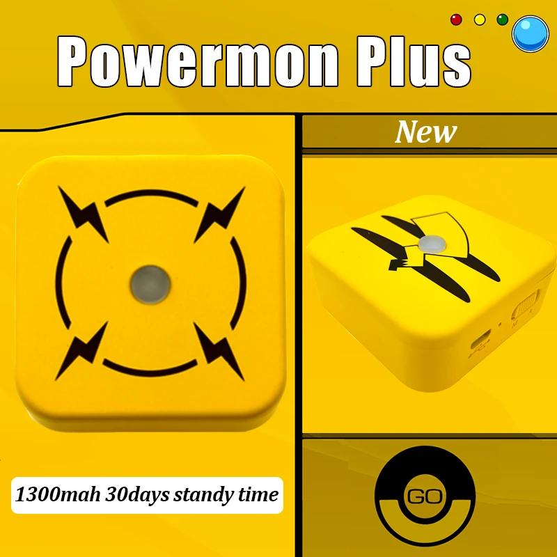 

Bluetooth Powermon Auto catch adjustable For Pokemon Go Plus Game Accessories Rechargeable 1300mah for Pokemon GO Plus Smart Dev
