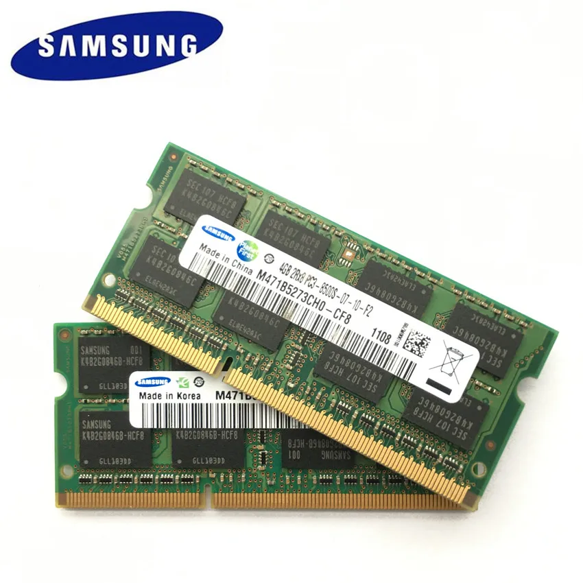 SAMSUNG 8GB(2 шт X4GB) 2Rx8 PC3-8500S DDR3 1066Mhz ноутбук память 4G PC3 8500S 1066MHZ ноутбук модуль SODIMM ram