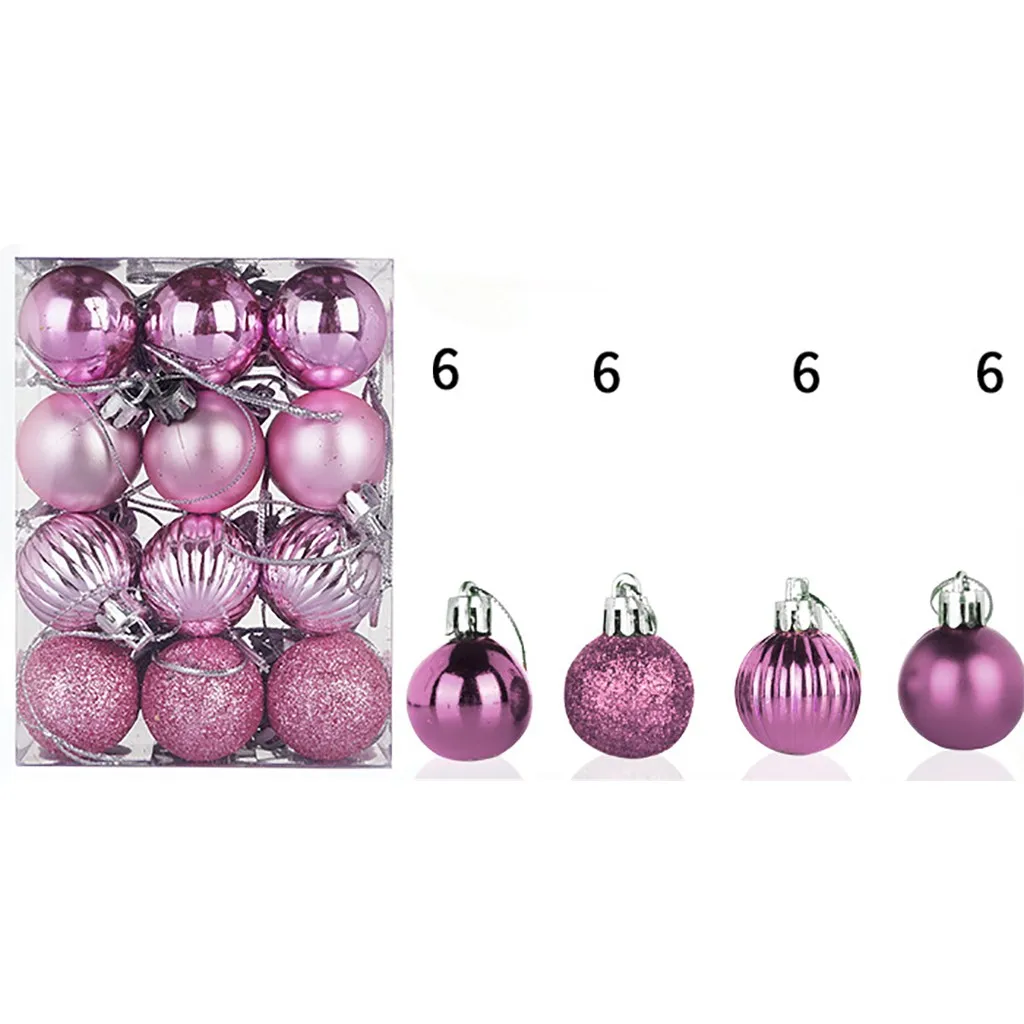 Christmas Decorations For Home 30mm Christmas Xmas Tree Ball Bauble Hanging Home Party Ornament Decor 24PCS