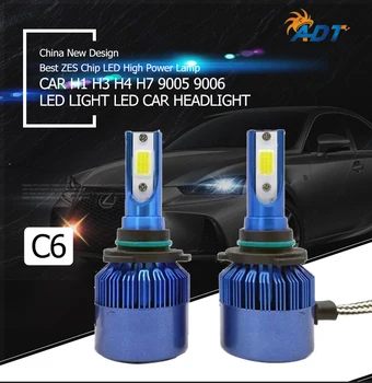 

LED Car Headlight C6 Series model H4 H13 9007 6000K Six core functions IP68 Vehicles motorcycles Lamp