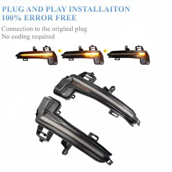 

For Skoda Superb A7 Dynamic LED Turn Signal Blinker Sequential Side Mirror flasher Light for Skoda Superb 2016 2017 2018 2019