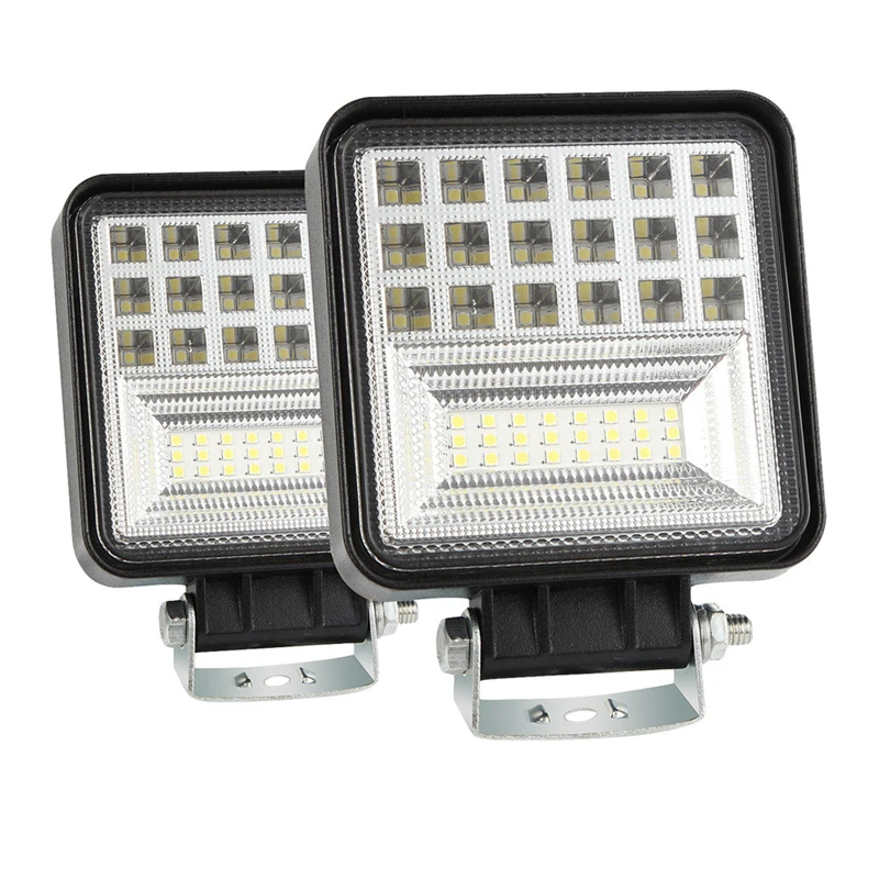 2Pcs Black 324W 4-дюймовый автомобильный светодиодный рабочий светильник фонарики световая балка прожектор для подсветки заливающего света Offroad 4WD внедорожник осветительный противотуманный Водонепроницаемый авто светодиодный лампы 6000K 18000LM IP68 - Испускаемый цвет: 2Pcs Black