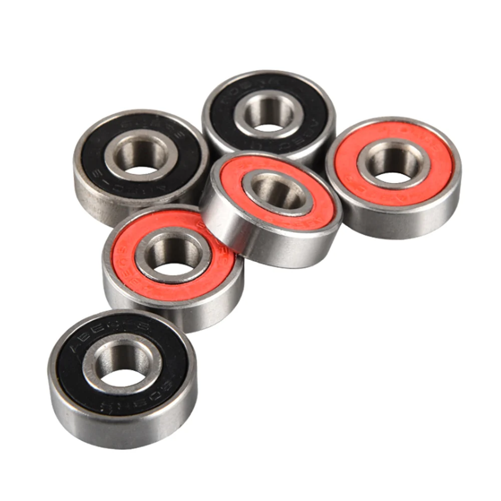 10 шт. 8x22x7 мм красный ABEC 9 608 2RS роликовый подшипник для скейтборда с защитой от