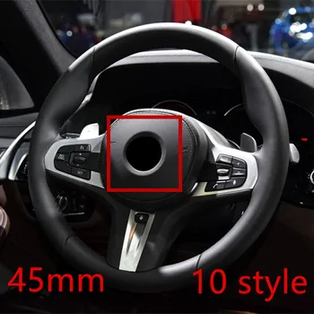 

45mm Steering wheel Logo Car Emblem Badge stickers For BMW F10 F30 E30 E39 E60 E36 E38 X1 X3 X5 X6 Blue White Black Carbon fiber