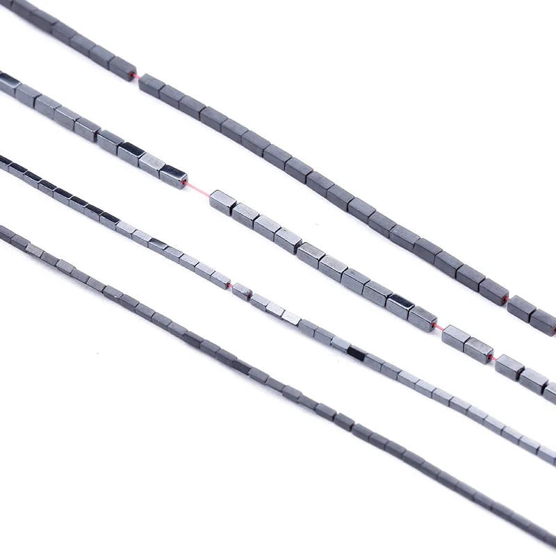Natural Stone 3*1*1mm Hematite Plating Cuboid Septa Beads Jewelry Making Handmade New DIY Necklace Bracelet Earrings Accessories | Украшения