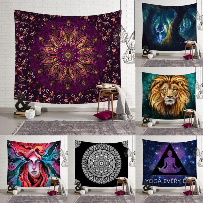 

Geometric Mandala Tapestry Wall Hanging Mat Boho Ethnic Yoga Blanket Bedspread Wall Hanging Mat Boho Ethnic Yoga Blanket Decor
