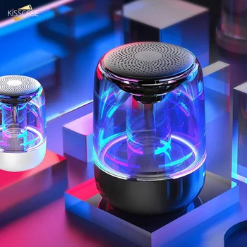 

KISSCASE Portable Bluetooth 5.0 Speaker Transparent LED Luminous Subwoofer 6D Surround HIFI Stereo Wireless TWS Speaker