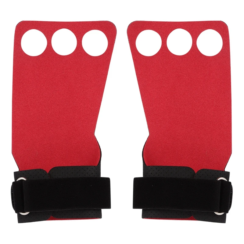 

Grips Cowhide Weight Lifting Gloves Gym Fitness Hand Grip Wrist Wraps Support Crossfit Deadlifts Training Adjustable Padded