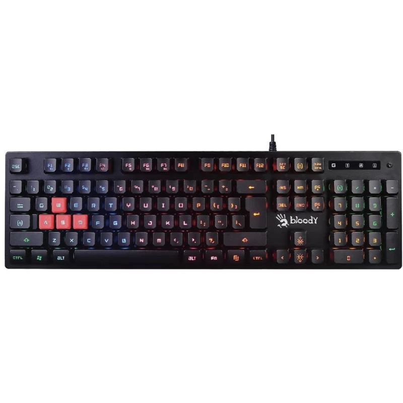 Клавиатура A4 Bloody B160N черный USB for gamer LED