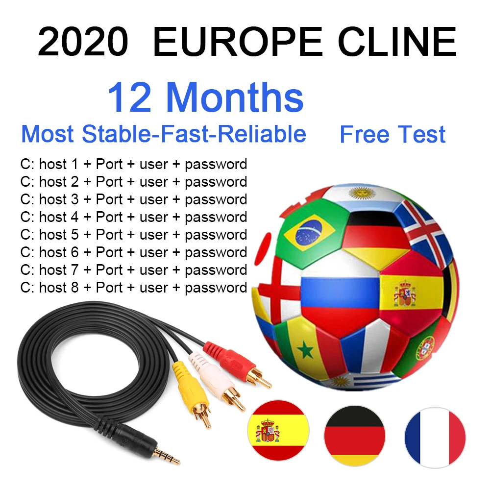 

Europe's best stable cccam cline DVB-S2 satellite receiver for 1 year 7/8 European cline guarantee period 1 year