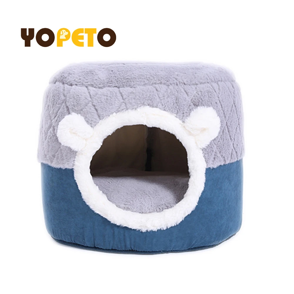YOPETO Winter Warm Pet Cat Basket Bed House Cave Kennel for Dog Puppy Home Sleeping Teddy Comfortable | Дом и сад