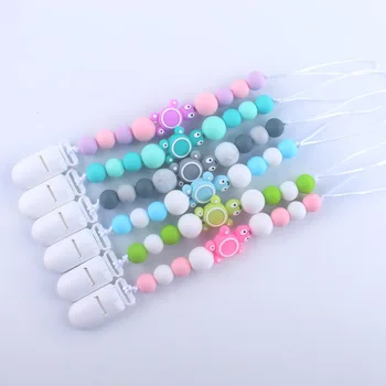 

1Pcs Cute Tortoise Pattern Baby Food Pacifer Chain Anti-lost Silicone Baby Pacifer Teether Chain Infant Supplies