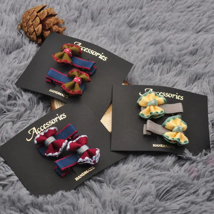 

Korean-style Children Fabric Bow Side Clip Bang Clip Long Clip South Korea Versatile Parent And Child Barrettes Fresh And Lovely