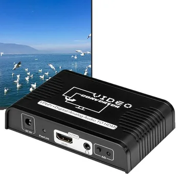 

HDTV Ypbpr Component Stable DVD ABS With Power Supply Home Adapter Video To HDMI Converter Audio 1080P Resolution Digital Analog