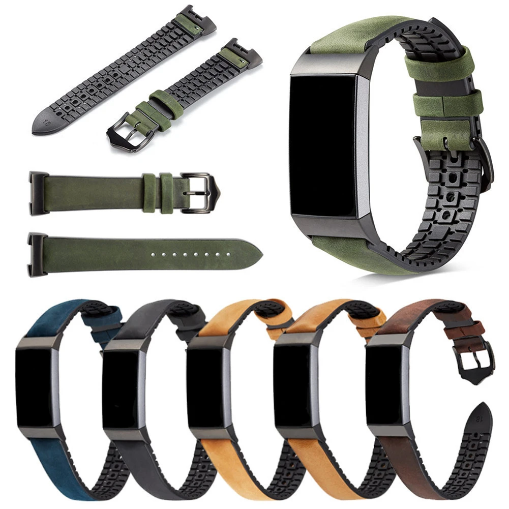 

Slim Leather+Sillicone Watch Band For fitbit charge 3 Wrist For fitbit charge 2 Comfortable Soft Wrist Bracelet Watch Strap