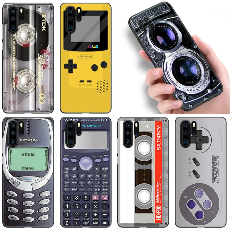 Retro Vintage Camera Cassette tape Case For Huawei P Smart Z P50 P40 P30 P20 Pro P10 Lite E P8 P9 2017 S 2019 2021 | Мобильные