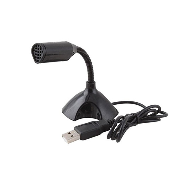 USB Laptop Microphone Mini Studio Speech Microphone Stand Mic With Holder for Multimedia Desktop PC