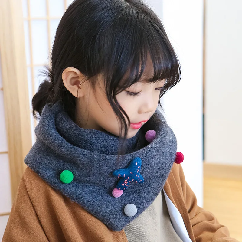 Children Scarf Autumn And Winter Boys And Girls Cactus Warm Thick Collar neck ring Scarf Korean Baby