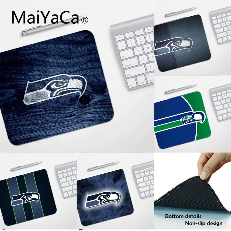 

MaiYaCa High Quality Seattle Seahawks Customized laptop Gaming mouse pad Smooth Writing Pad Desktops Mate gaming mouse pad