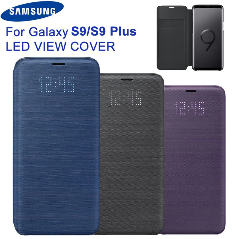 samsung светодиодный чехол Smart Cover чехол для телефона для samsung Galaxy S9 G9600 S9+ S9 Plus G9650 функция сна карман для карт