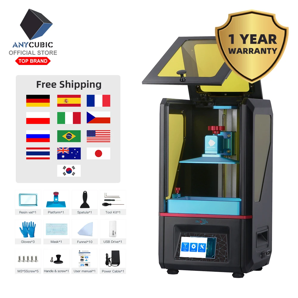 SLA 3D принтер ANYCUBIC Photon большого размера, УФ принтер с ЖК экраном, автономная печать|impresora 3d|anycubic 3d printer3d printer | АлиЭкспресс