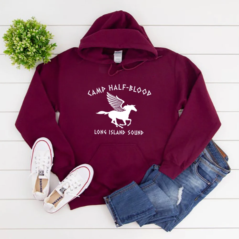 Camiseta de algodão de acampamento meio sangue para mulheres, roupas  vintage, Wicca de Halloween, Long Island Sound, Percy Jackson, top Y2K -  AliExpress