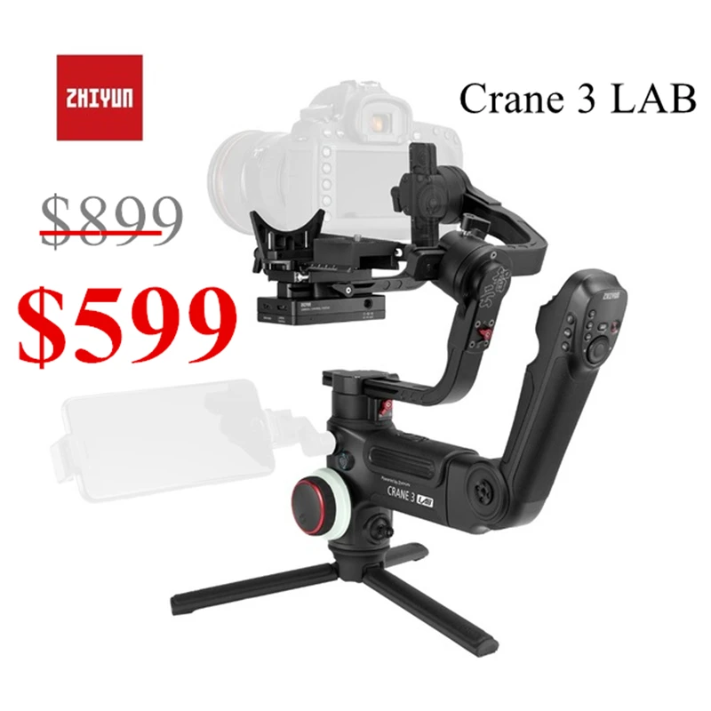 Zhiyun Crane 3 LAB осевой беспроводной FHD трансмиссионный стабилизатор для камеры ViaTouch